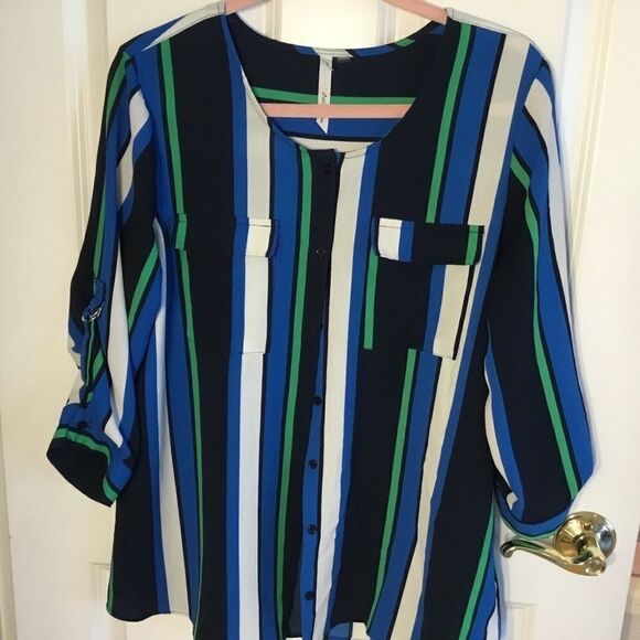 NWOT NY Collection Women’s Sz. XL. 3/4 Sleeve Blouse - Picture 1 of 8